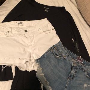 Bundle Rachel Zoe top - Paige White Denim shorts